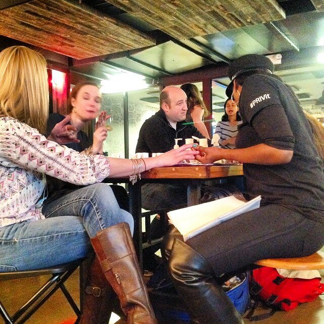 Our #svervevip enjoying @gopriv #privit #manicures #Nyc #bloglife