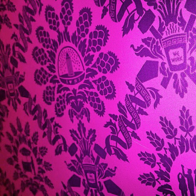 Our snappy phone booth wall paper is all about #nyc and @wework #pink