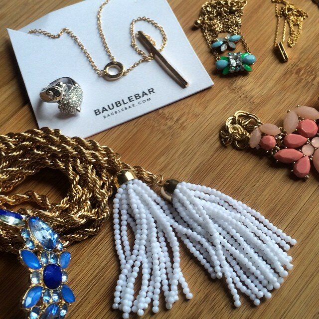 We scored big at the @baublebar sample sale! Thanks guys! #nyc @wework #jewelry #armparty #bling