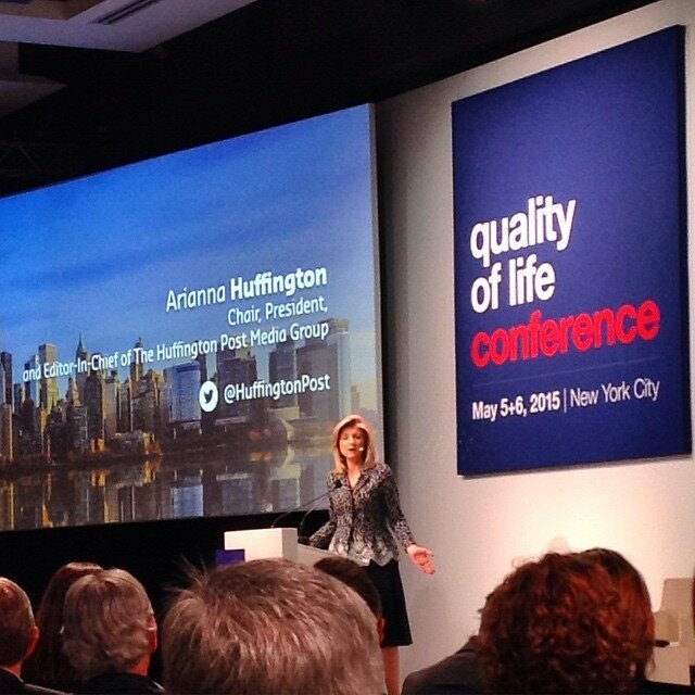 Arianna Huffington on What Does it Take To Be A Quality of Life Changemaker #qolConference #nyc #thrive @huffingtonpost